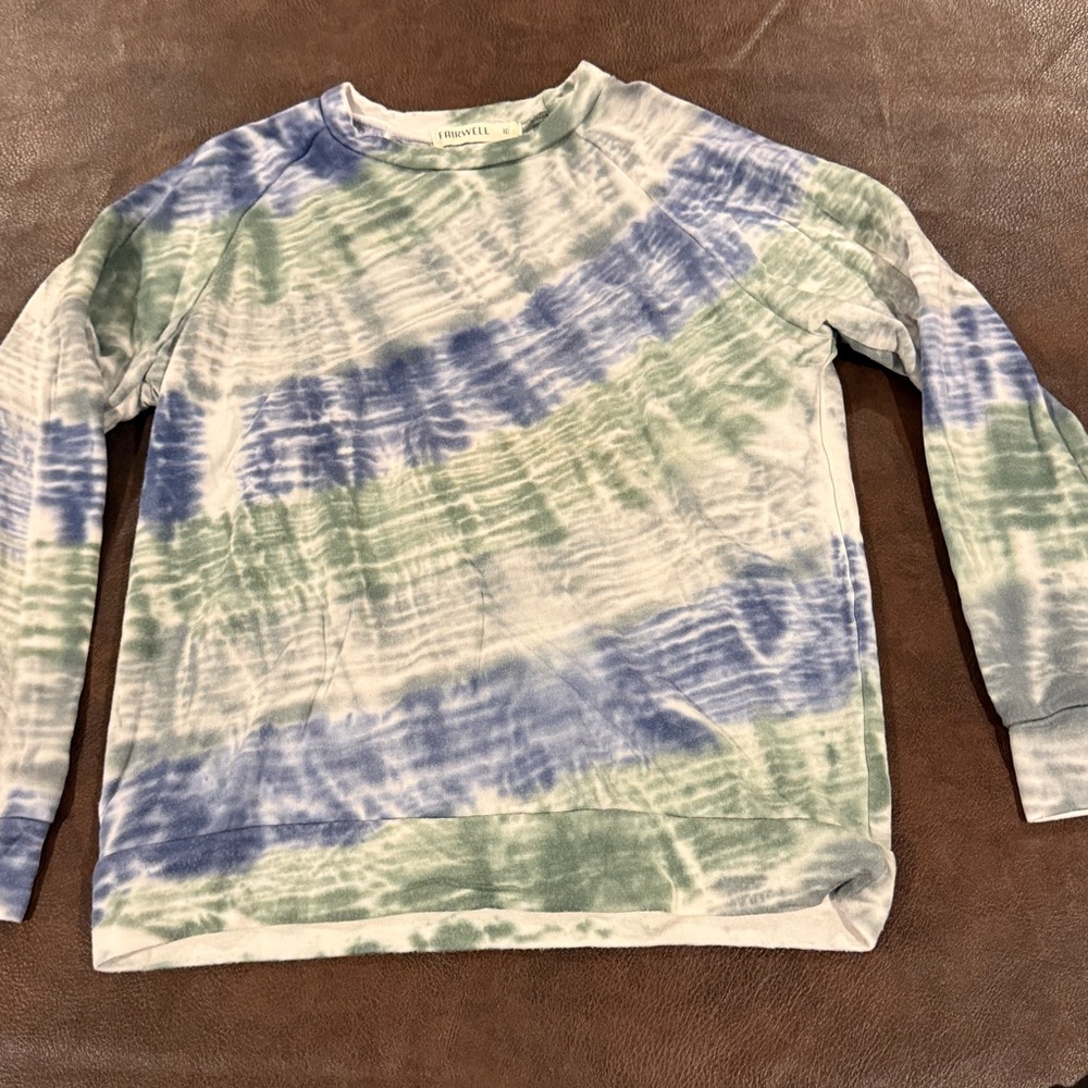 Fairwell size 10. Kids Tie-Dye Sweat Set - Blue and Green - Picture 4 of 4